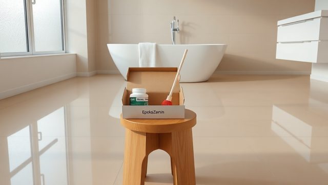 EpoksiZemin Usta Set 5 ile Banyo Zemin Uygulaması